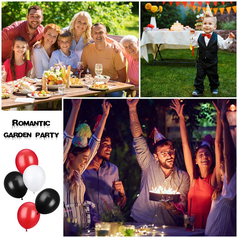 تيكيونايت 100 قطعة من بالونات اللاتكس باللون الأحمر والأبيض والأزرق من TecUnite، مقاس 15.7 بوصة، بالونات مستديرة ملونة لديكورات الرابع من يوليو، ويوم الاستقلال، وحفلات الزفاف الوطنية، وحفلات أعياد الميلاد - Image 3